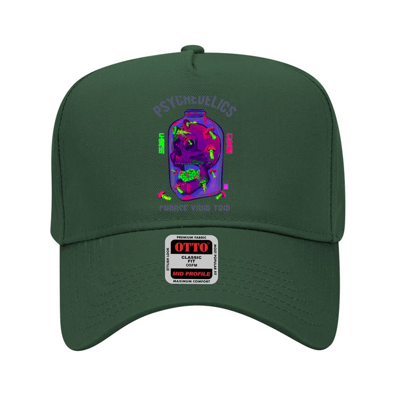 Mushroom Lsd Skull Psychedelic Trip Adjustable Baseball Cap | Artistshot