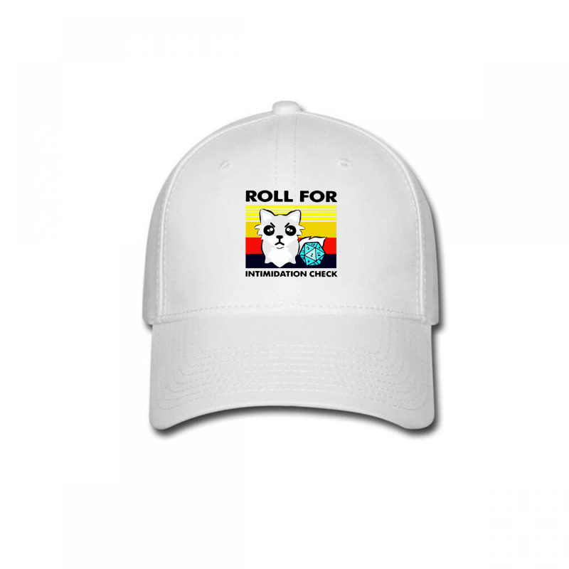 Roll For Intimidation Check Baseball Cap by cm-arts | Artistshot