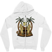 Aloha State Waikiki Beach Oahu Longboard Surfing Tank Top Zipper Hoodie | Artistshot