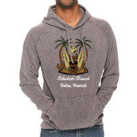 Aloha State Waikiki Beach Oahu Longboard Surfing Tank Top Vintage Hoodie | Artistshot