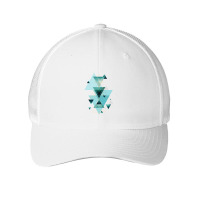 Geometric Triangle Compilation In Teal Mesh Cap | Artistshot