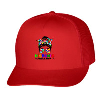 National Hispanic Heritage Month Latin Flags Messy Bun T Shirt Trucker Cap | Artistshot