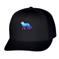 Arctic Fox Design With Landscape   Animal Print Arctic Fox T Shirt Trucker Cap | Artistshot