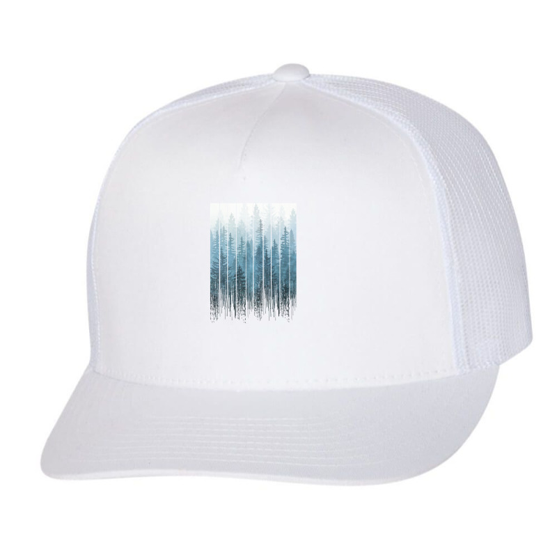 Grunge Dripping Turquoise Misty Forest Trucker Cap | Artistshot