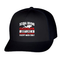 Scuba Diving Grandpa Underwater Ocean Lover Scuba Diver Trucker Cap | Artistshot