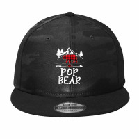 Mens Pop Bear Christmas Pajama Red Plaid Buffalo Matching Camo Snapback | Artistshot