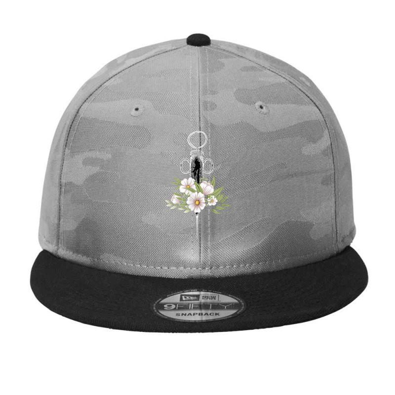 Phlebotomist Life Injection Phlebotomy Flowers Syringe Camo Snapback | Artistshot