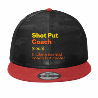 Shot Put Coach Definition Funny Track And Field Humor Camo Snapback | Artistshot