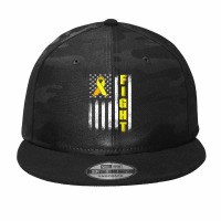 Bone Cancer Fight Sarcoma Cancer Awareness American Flag Camo Snapback | Artistshot