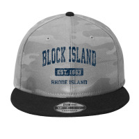 Block Island Rhode Island Ri Vintage Athletic Sports Design Camo Snapback | Artistshot