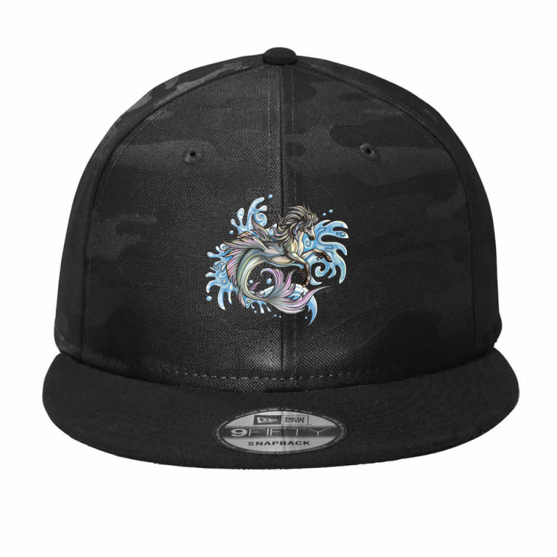 Marine Sea Horse Camo Snapback by QuaidXan | Artistshot