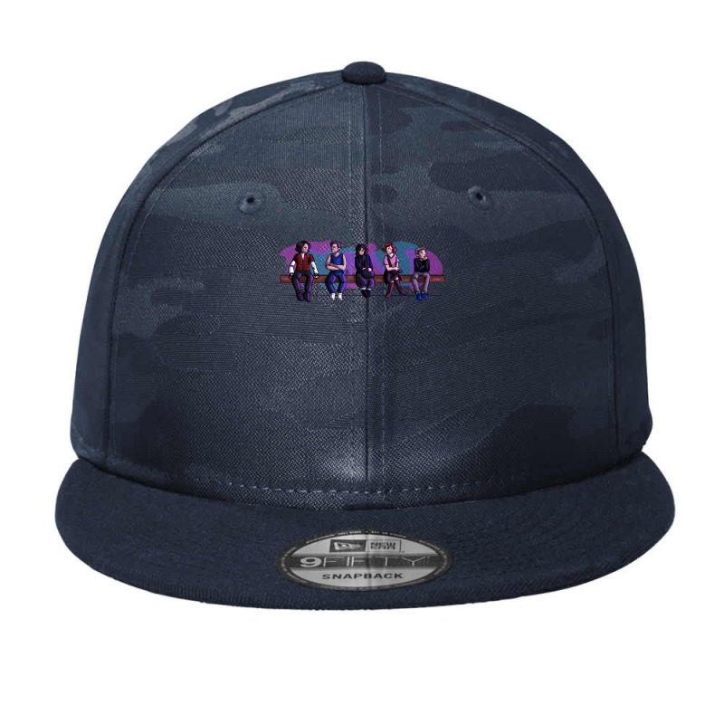 Graphic Music Club Railing Funny Gift Camo Snapback | Artistshot