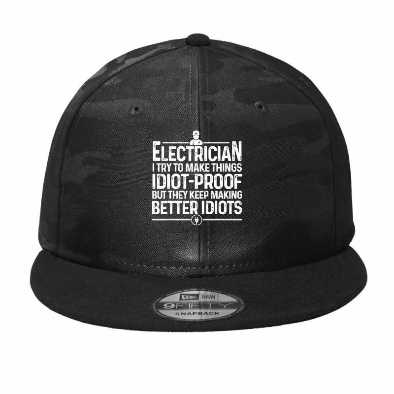 Funny Electrician Art Men Dad Lineman Electronics Engineers Camo Snapback by CUSER3772 | Artistshot