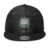 Speech Therapist Slp Language Pathologist Speech Therapy Camo Snapback | Artistshot