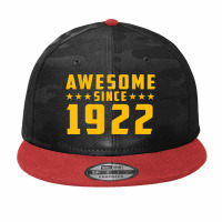 Awesome Since 1922 Birthday Camo Snapback | Artistshot