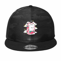 Cute Milkshake Kawaii Japanese Strawberry Milk Shake Carton Camo Snapback | Artistshot