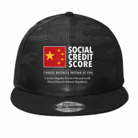 Social Credit Score Good Bad Travel System Tracking Citizens Camo Snapback | Artistshot