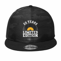 20 Years Limited Edition   Vinyl Records 20th Birthday Camo Snapback | Artistshot