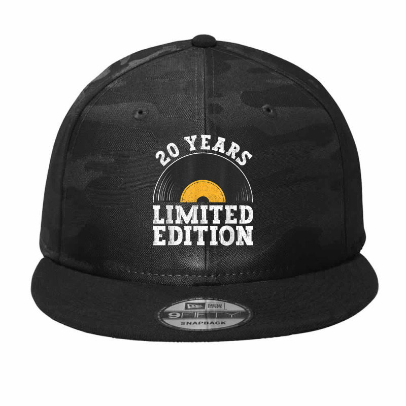 20 Years Limited Edition   Vinyl Records 20th Birthday Camo Snapback by Color | Artistshot