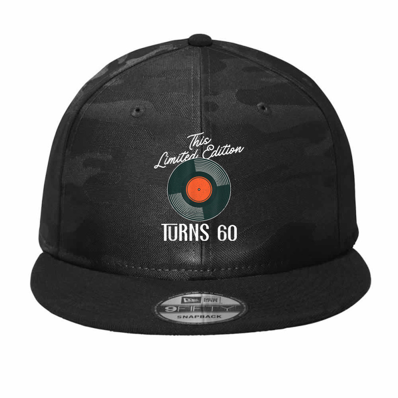 This Limited Edition Turns 60   Vinyl Records 60th Birthday Camo Snapback by Deluxe | Artistshot