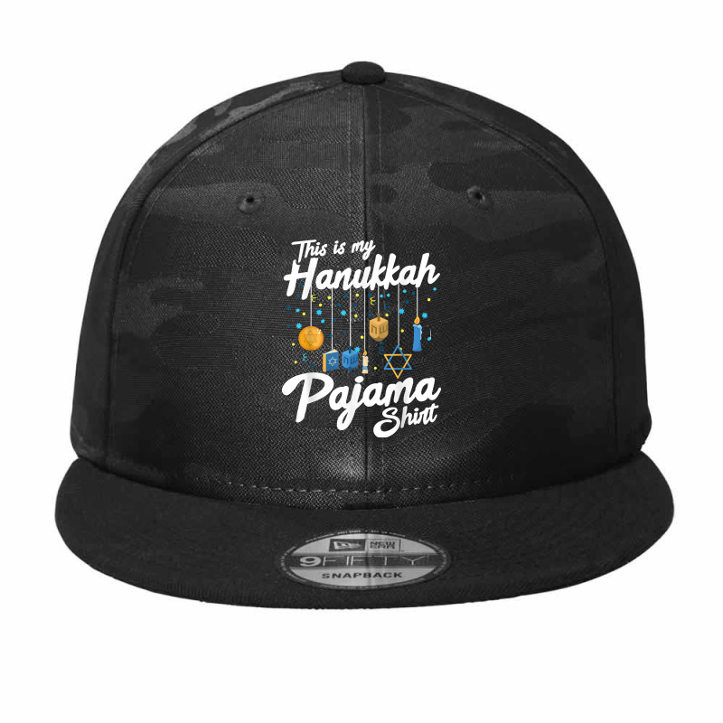 Hanukkah Pajama Dreidel Toy Boys Girls Jewish Christmas Camo Snapback | Artistshot