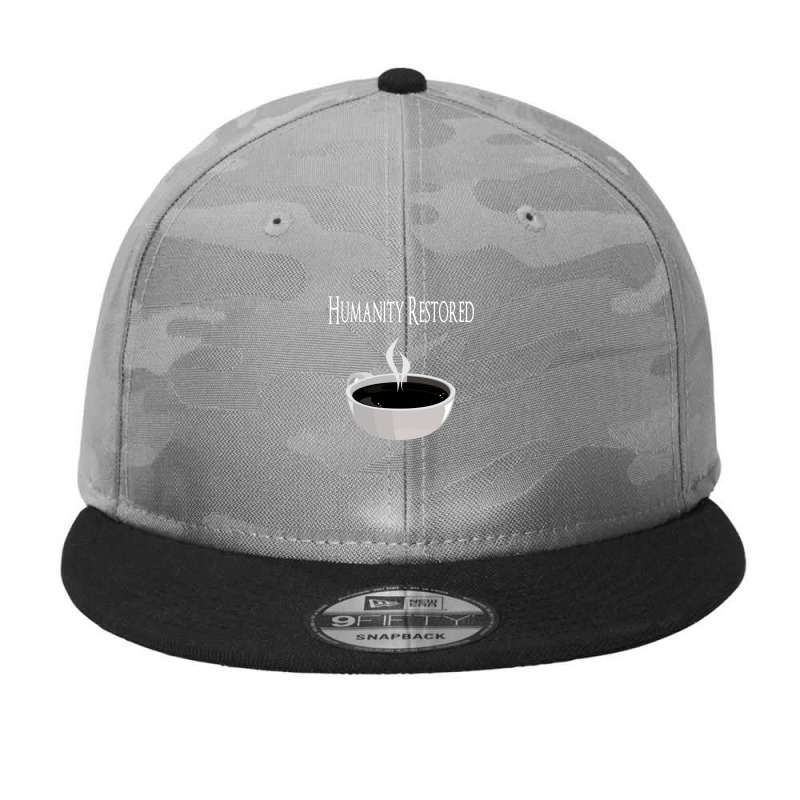 Humanity Restored Camo Snapback by ElviaOchoa | Artistshot