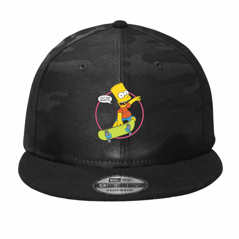 The Simpsons Bart Simpson Eat My Shorts Camo Snapback by Gibbons Washburn | Artistshot