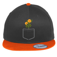 Marigold Flowers In Your Pocket T-shirt Flat Bill Snapback Cap | Artistshot