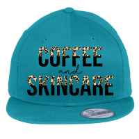 Coffee And Skincare Leopard Esthetician Skincare Flat Bill Snapback Cap | Artistshot