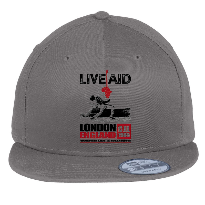 Wembley Live Aid Concert Remastered, London England Wemblay Stadium, M Flat Bill Snapback Cap | Artistshot