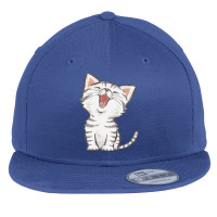 American Shorthair Happy Flat Bill Snapback Cap | Artistshot