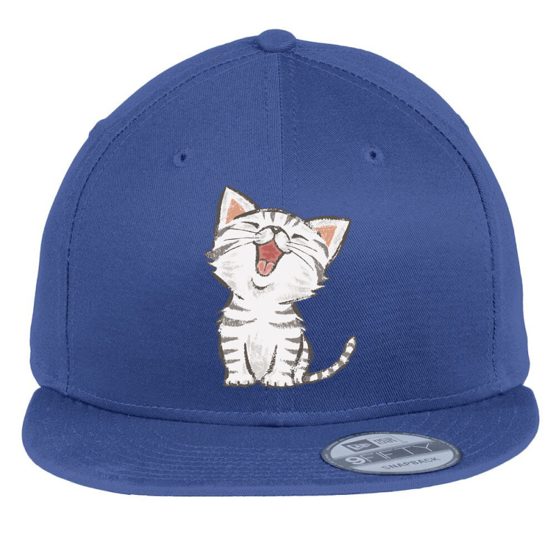 American Shorthair Happy Flat Bill Snapback Cap by LawrenceKemp | Artistshot