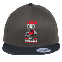 Mens Truck Driver Trucks Dad Father Trucker Flat Bill Snapback Cap | Artistshot