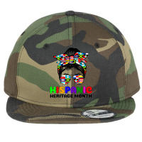 National Hispanic Heritage Month Latin Flags Messy Bun T Shirt Flat Bill Snapback Cap | Artistshot