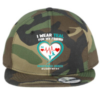 I Wear Teal For My Friend Myasthenia Gravis Awareness Premium T Shirt Flat Bill Snapback Cap | Artistshot