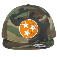 Tennessee Shirt State Flag Orange & White Vintage Est. 1796 Flat Bill Snapback Cap | Artistshot