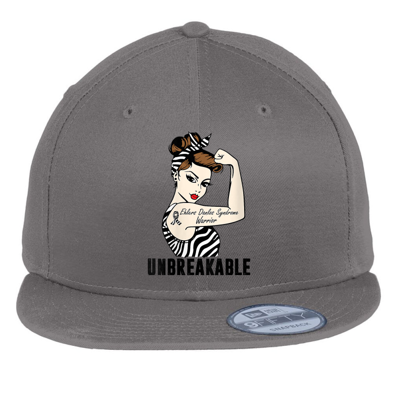 Womens Ehlers Danlos Syndrome Warrior Unbreakable Strong Woman V Neck Flat Bill Snapback Cap | Artistshot