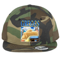 Greggs Sausage Roll, The Greggs Sausage Roll, Greggs Sausage Rolls, Gr Flat Bill Snapback Cap | Artistshot