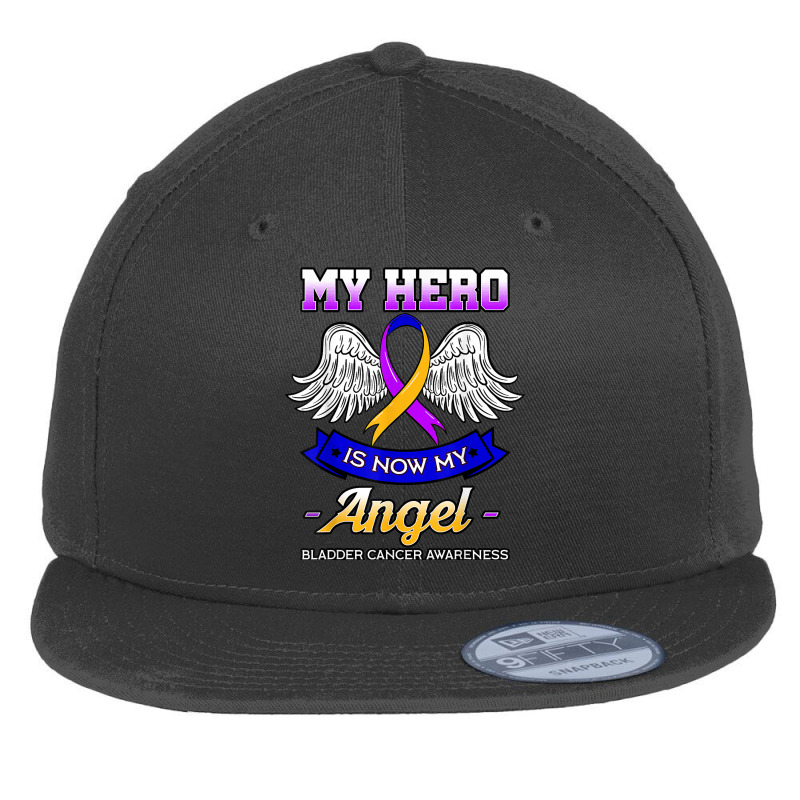 My Hero Is Now My Angel Bladder Cancer Dysuria Hematuria Flat Bill Snapback Cap by KellyStella | Artistshot