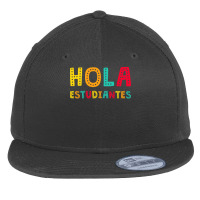 Maestra Bilingual Regalos Spanish Teacher Hola Estudiantes Long Sleeve Flat Bill Snapback Cap | Artistshot