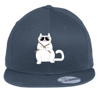 Cat Drummer Music Lover Musician Instrumentalist Kitty Premium T Shirt Flat Bill Snapback Cap | Artistshot