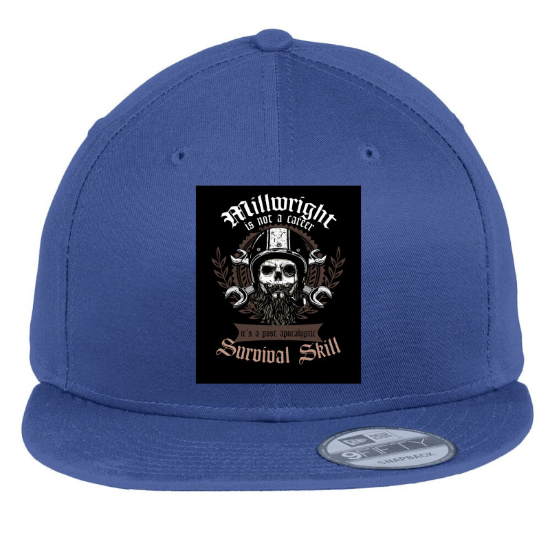 Awesome Is Not A Career Its A Post Apocalyptic Survival Ski Flat Bill Snapback Cap | Artistshot