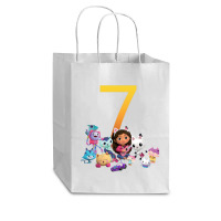 Gabby Dollhouse 7th Birthday Boy And Girl Costom Number Cub Paper Bag - 8 X 4 1/2 X 10 1/4 | Artistshot