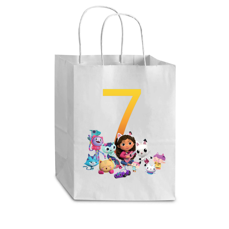 Gabby Dollhouse 7th Birthday Boy And Girl Costom Number Cub Paper Bag - 8 X 4 1/2 X 10 1/4 | Artistshot