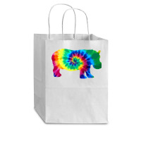 Hippopotamus Hippo Tie Dye Vintage Hippie Hippopotamus Lover 216 Hippo Cub Paper Bag - 8 X 4 1/2 X 10 1/4 | Artistshot