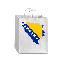 Flag Map Of Bosnia And Herzegovina Debie Paper Bag - 10 X 5 X 13 | Artistshot