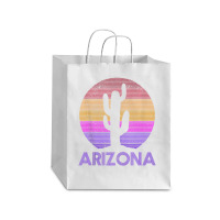 Arizona Vintage Retro Cactus Souvenir Debie Paper Bag - 10 X 5 X 13 | Artistshot