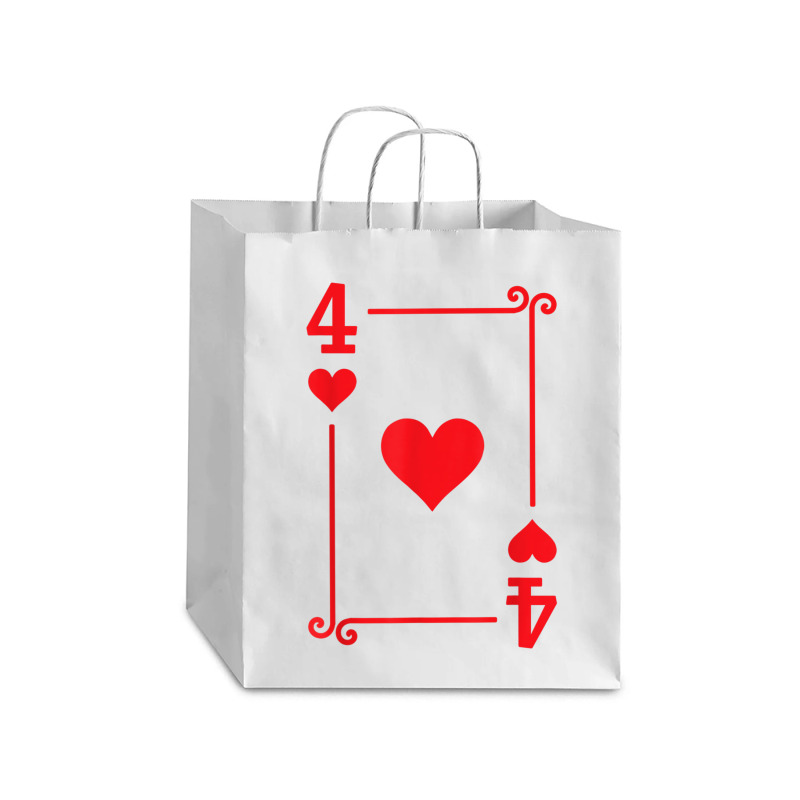 Playing Cards Matching Hearts Card Suits Four Card Debie Paper Bag - 10 X 5 X 13 | Artistshot