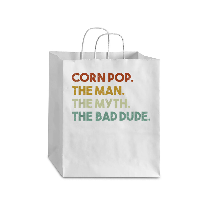 Vintage Corn Pop Was A Bad Dude Funny Debie Paper Bag - 10 X 5 X 13 | Artistshot