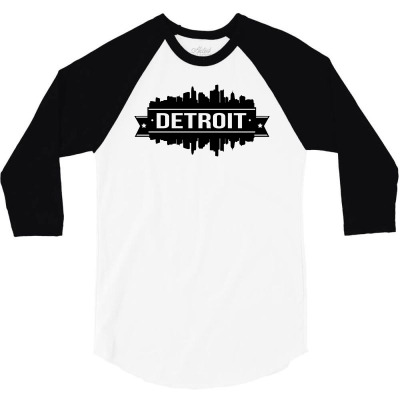 Detroit City 3/4 Sleeve Shirt Designed By Kathypatterson